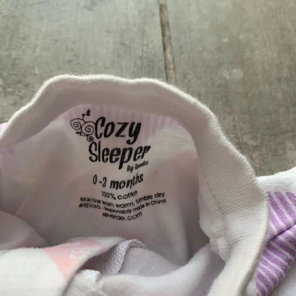Cozy Sleeper by Revelae Baby Swaddle Sleep Sack Wearable Blanket 0-3 Months Zip